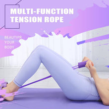 Load image into Gallery viewer, Fit™: 4-Tube Pedal Fitness Rope for Woman & Men - Fitness Gum 4 Tube Resistance Bands Latex Pedal Exerciser Sit-up Pull Rope Expander Elastic Bands Yoga equipment Pilates Workout