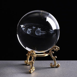 3D SOLAR SYSTEM CRYSTAL BALL